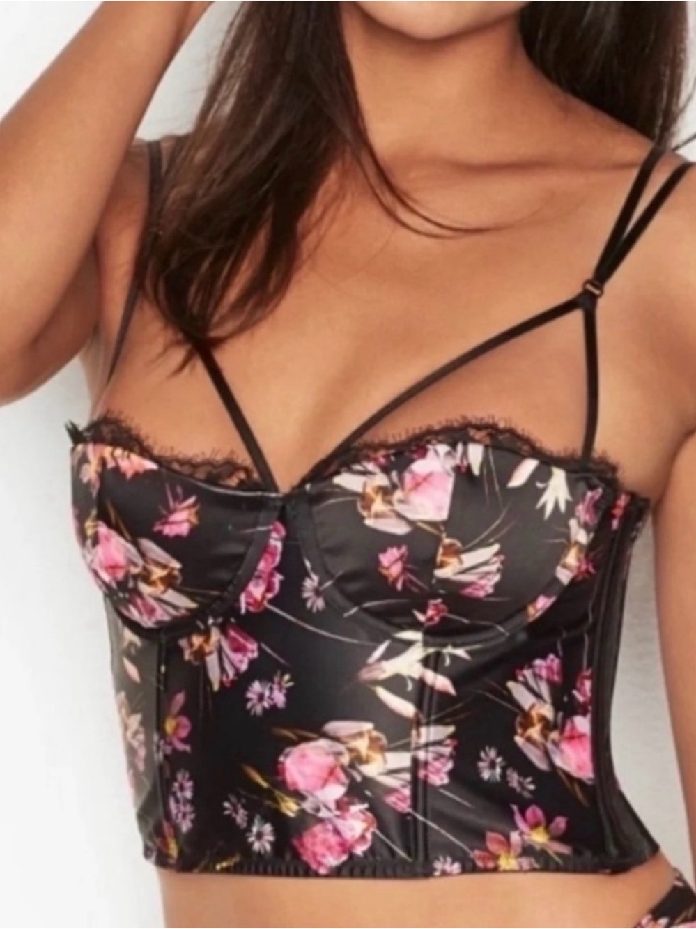 NWT Victoria Secret Very Sexy Floral Corset Bra 36DD
